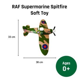 WWII Spitfire Aircraft Soft Toy - Cute Plush Toy for Kids and Collectors - Iconic Plane Aviation gift