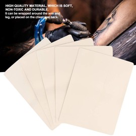 Piel de Práctica de Tatuaje, 5 Unidades, 8.1 X 5.8 Pulgadas, Piel de Tatuaje en Blanco para Principiantes, Maquillaje, Tatuaje Falso, Piel de Práctica Falsa, Microblading,