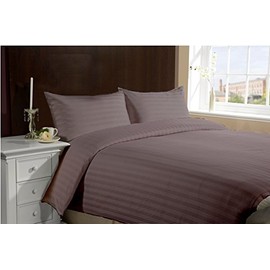 Cal King Hotel Collection 300TC 4-Piece Bedding Set - Purple Stripe