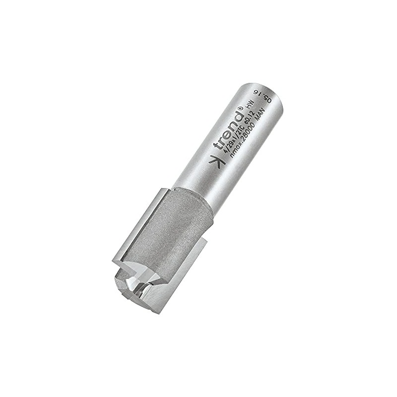 Trend Professional Straight Two Flute Router Cutter, 1/2 Inch Shank,