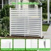 5 Ft x 4 Ft Air Conditioner Fence, White Vinyl