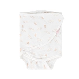 [Malang Honey] 100% Organic Swaddle Strap (Suit Type) for Newborn Baby - Real Mesh (Spring, Summer, Autumn) Made in Korea (Carrot Beige, M)