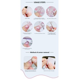 Semi Cured Gel Nail Strips, 20pcs Semi Cured Gel Nails Sticker, Gel Nail Stickers Full Nail Wraps for Women Girls Kids DIY Gift, Include Nail File&Wood Stick (ES-247)