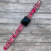 Unbranded Valentine's Day Pink Heart Stripes Watchband Silicone Fits Watch