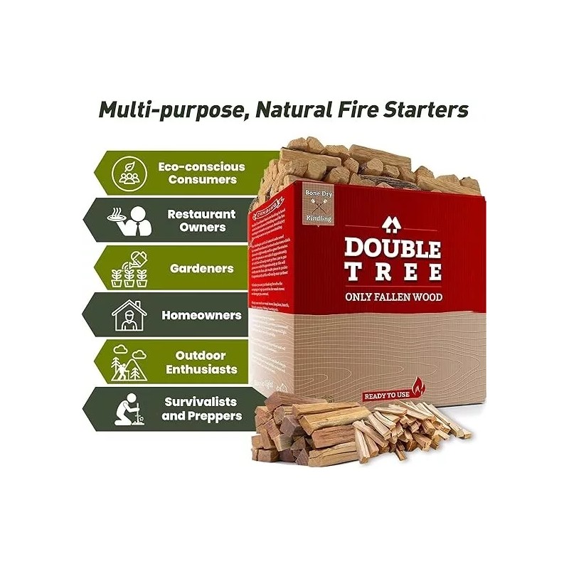 Double Tree Forest Products Fatwood & Incense Cedar Kindling Combo,
