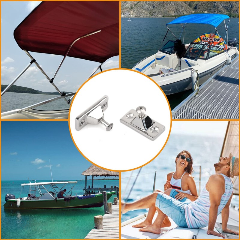 Boat Deck Hinge Bimini Top Side Mount,316 Stainless Steel Deck