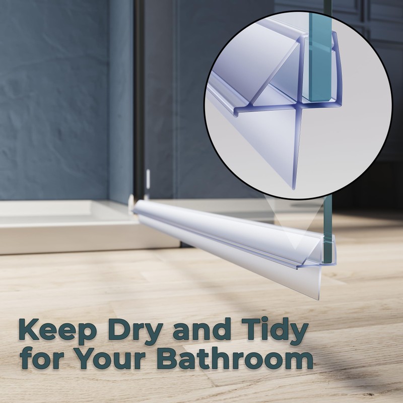 Framed Shower Door Bottom Seal, 3/16" x 39" Glass Door