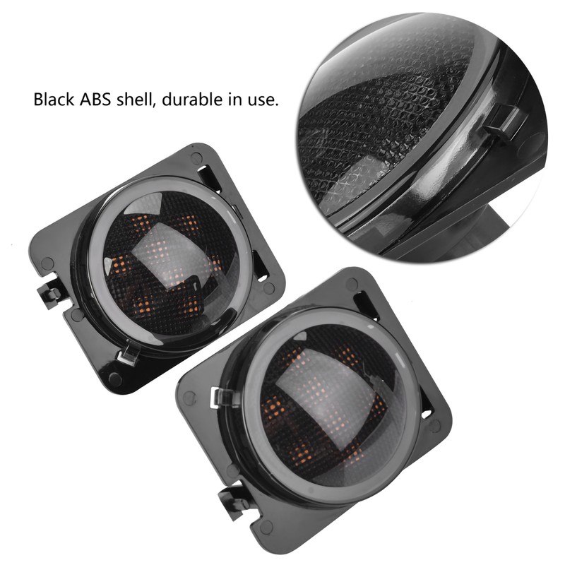 Pair of LED Fender Turn Signal Side Marker Light Fit