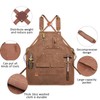Woodworking Work Apron for Men & Women, Heavy Duty Waxed