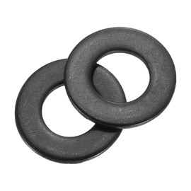 sourcing map 100Pcs 5/16 Flat Washer, 304 Stainless Steel 0.312" ID x 0.75" OD x 0.065" Thick for Bolt Screw, Factories Repair, Kitchens, Shops, and Outdoor Construction, Black