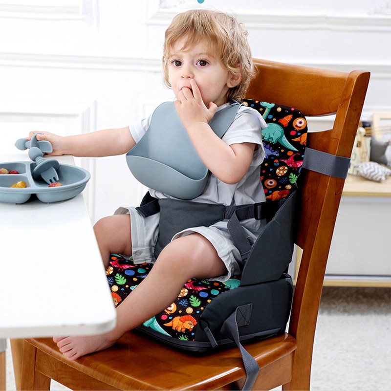 Children Chair Booster Chair Cartoon Portable Folding Toddler Booster Chair