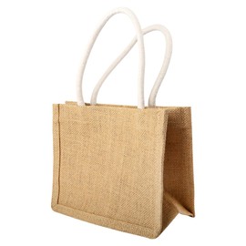 Thyonta Jute Linen Tote Bag Natural Colour Lined Linen Gift Tote Bag With Handles Suitable for DIY Shopping Wedding