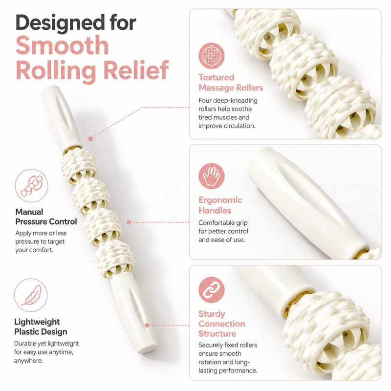 Massage Roller Stick for Full Body Use – Textured Handheld