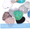 TEHAUX 100Pcs Heart Shape Resin Patches DIY Decals for Jewelry