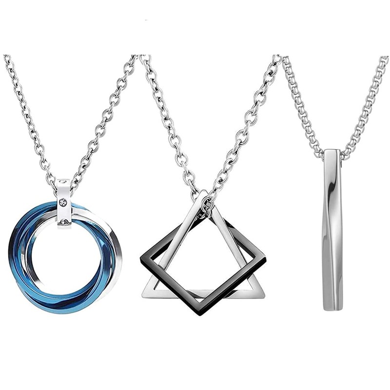 Kesaeki Men's Necklace, Popular, Tungsten Necklace, Men's, Stainless Steel, Men's,