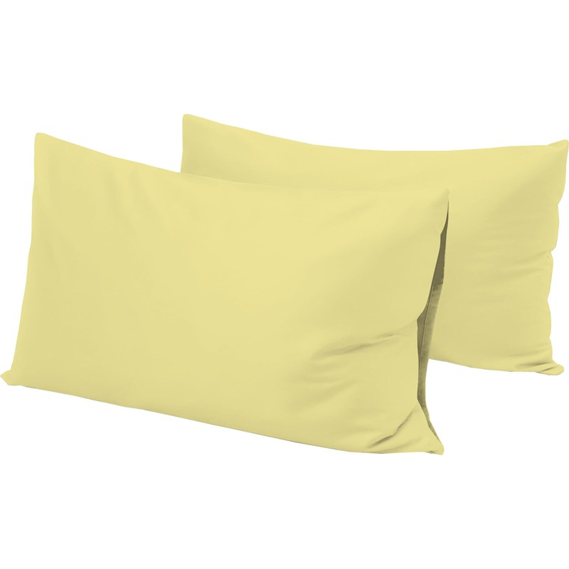 R&Z Plain Dyed Luxury Polycotton Housewife New 2 x Pillow
