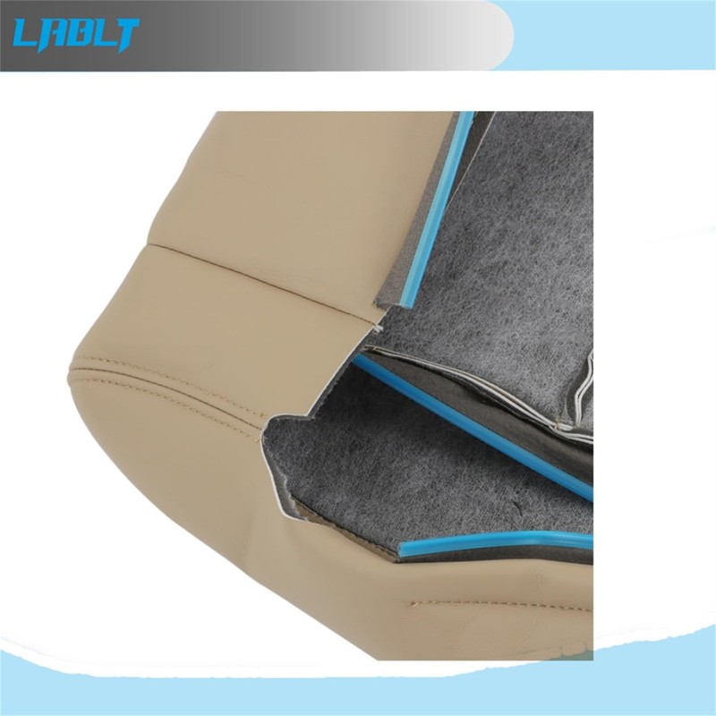 LABLT Driver Bottom & Top Leather Seat Cover Tan Replacement
