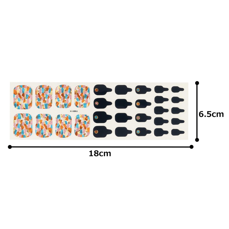 ZINIPIN FA00114 Foot Nail Sticker, Rainbow, Stained Glass