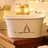 Fyne-Finds Set of 2 White Tin Pail Trough Planter Pot