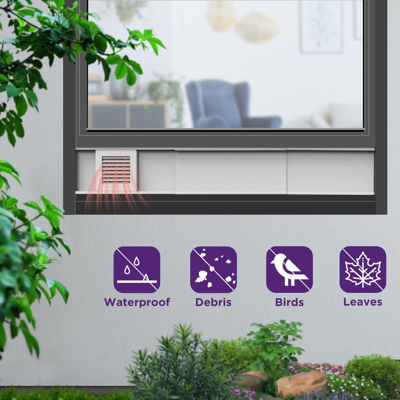 Dryer Vent Window Kit with 4 inch Dryer Vent Duct