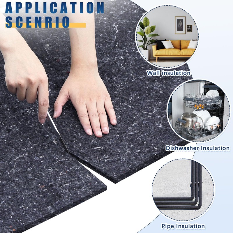 Frienda 2 Pcs Dishwasher Insulation Blanket Cotton Insulation Blanket Sound