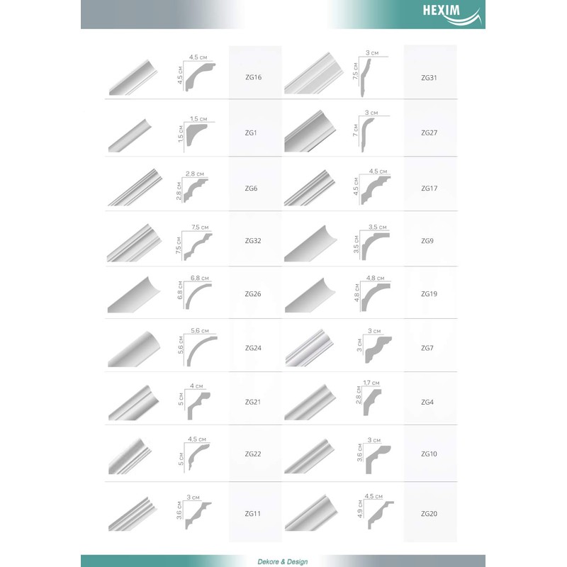 Heximo Ceiling Strips Hard Smooth Polystyrene Strips XPS Stucco Profile