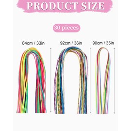 KGDUYC 30 Pieces Hair Braids Colourful Hair Wrap Cord Various Colour Gradient Colours Hair Rope Band Rainbow Braided Hair Scrunchie DIY Ponytail Braids Hair Styling Accessories for Women Girls Hair