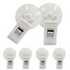 Coufce 6 Packs Shower Curtain Clips White Suction Cup Clips