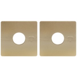 Lovelysp ABS plastic wall hole decorative cover wall-mounted water pipe cover square shower faucet decorative cover (square golden 28mm hole) - 2pcs