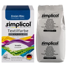 Simplicol Expert Textile Paint for Creative, Simple, Gentian Blue 1709 Washing Machine or Manual Dyeing