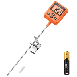 TempPro TP511 Termómetro Digital para Caramelos con Pinza para Olla, Termómetro para Carne de Lectura Instantánea Termómetro de Aceite para Freír...  