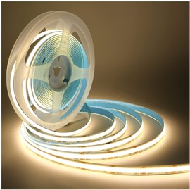 Tyun LED Strip Light, COB LED Light Strip DC 12V 320 LEDs/M 5 Meters 1600 LEDs Natural White 4000K LED Flexible Rope Light for Garden, Bedroom, Kitchen Decoration