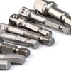 TIMESETL 8pcs Impact Adaptor Set - 1/4" 3/8" 1/2" Hex