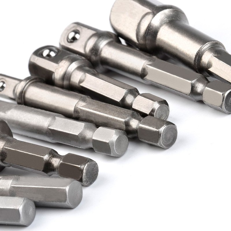 TIMESETL 8pcs Impact Adaptor Set - 1/4" 3/8" 1/2" Hex