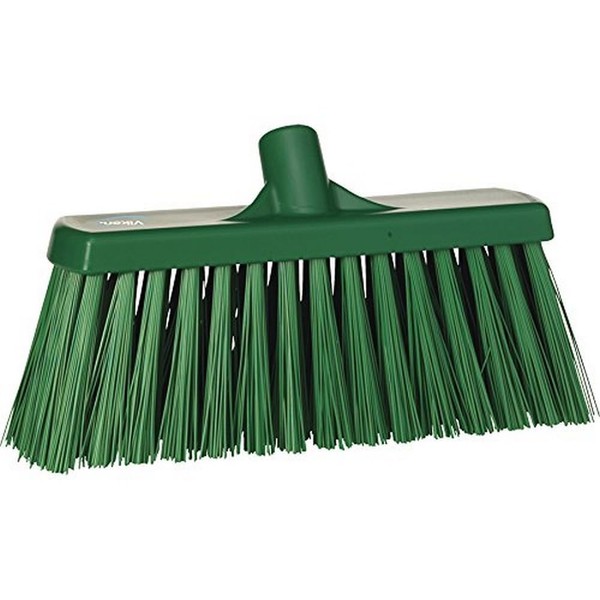 Vikan, Green Broom,Push,Stiff,12.75",PP/PET, 2915