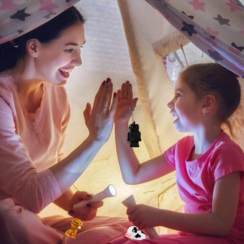 Oppaxf 9 Pieces Nurse Flashlight Pediatric, Nurse Flashlight Keychain, Animal
