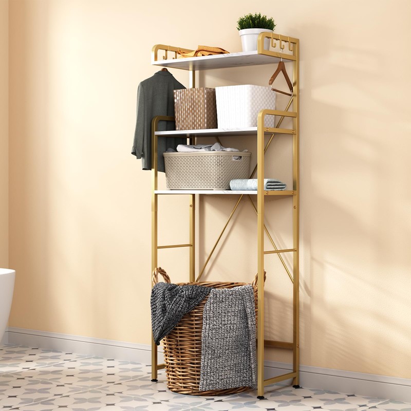 Over The Toilet Storage Rack with 3-Tier Shelves, Space Saver