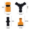 EXTSUD Garden Hose Connector Kit, Hose Coupling Set 2-in-1 Garden