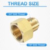YELARXI Brass Flare Tube Fitting Coupling Gas Adapter, 1/2" Male