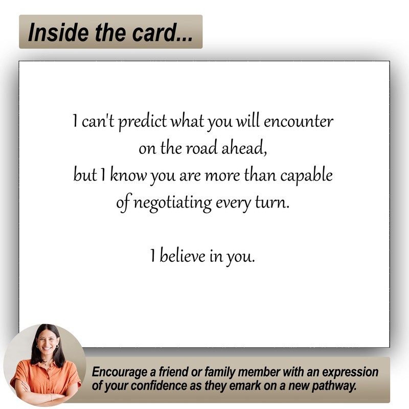 The Road Ahead Greeting Card (Upward Bound Motivational Greeting Card