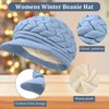 Loritta Womens Winter Beanie Hats Thick Warm Knitted Chunky Soft
