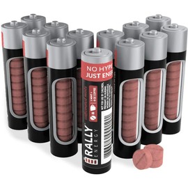 Caffeine Mints by Rally, 60milligram Caffeine, Instant Energy, Fresh Breath Caffeinated Mints, 0 Sugar, Cinnamon Flavor (12 Packs, 120 Mint)