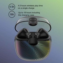 Mixx ColourChroma 2 True Wireless Earbuds, Bluetooth Wireless Earphones, In-Ear Headphones,18 Hours Playtime with RGB Charging Case, Hands-Free Calling & Voice Assistant Activation