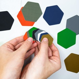 GEAR AID GEAR AID Tenacious Tape Hex 2.5 and 1.5 Shapes, Nylon Outdoor Fabric, Vinyl Repair Patches, Peel-and-Stick to Fix Holes in Down Jackets, Rain Gear, Tents, Tarps and More, Clear/Black, 4 Patches