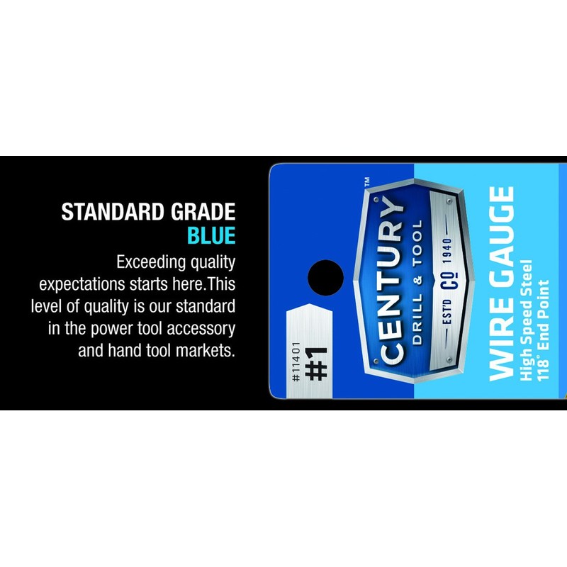 Century Drill & Tool 11429 Wire Gauge Drill Bit, No.