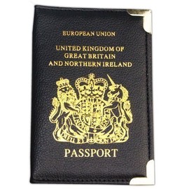 Passport Holder Leather Wallet Black