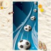 PLNVNVP Football Beach Towel for Boys, Microfibre Bath Towel for