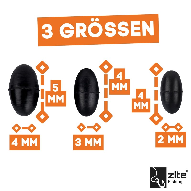 Zite Fishing Rubber Stopper Set Fishing | Line Stopper 3