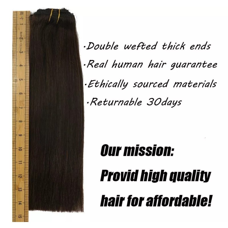 Eufficco Extensiones Cabello Humano 14in Negro #1b 100gr