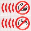 FOMIYES 10 Pieces No-Touch Sign Stickers Dont Touch Warning Sign
